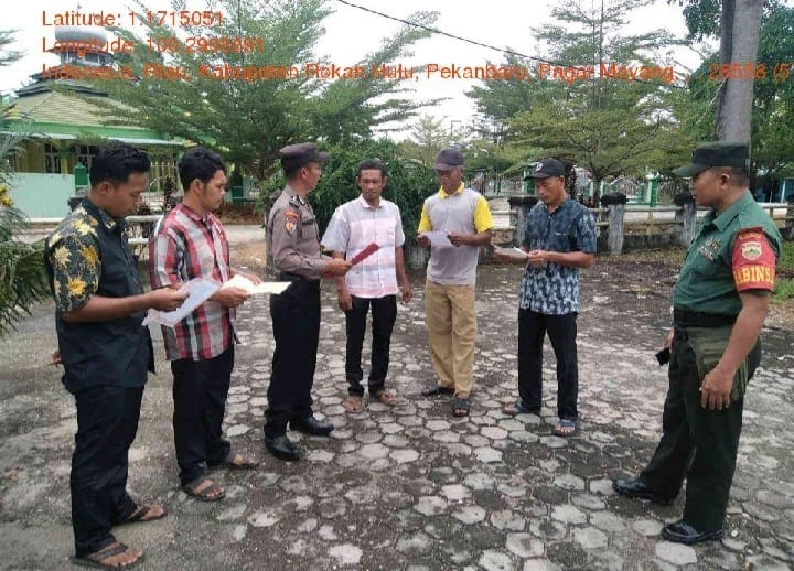 Cegah Karhutla, Babinsa Dan Bhabinkamtibmas Tambusai Utara Kompak Gelar Sosialisasi Dan Patroli