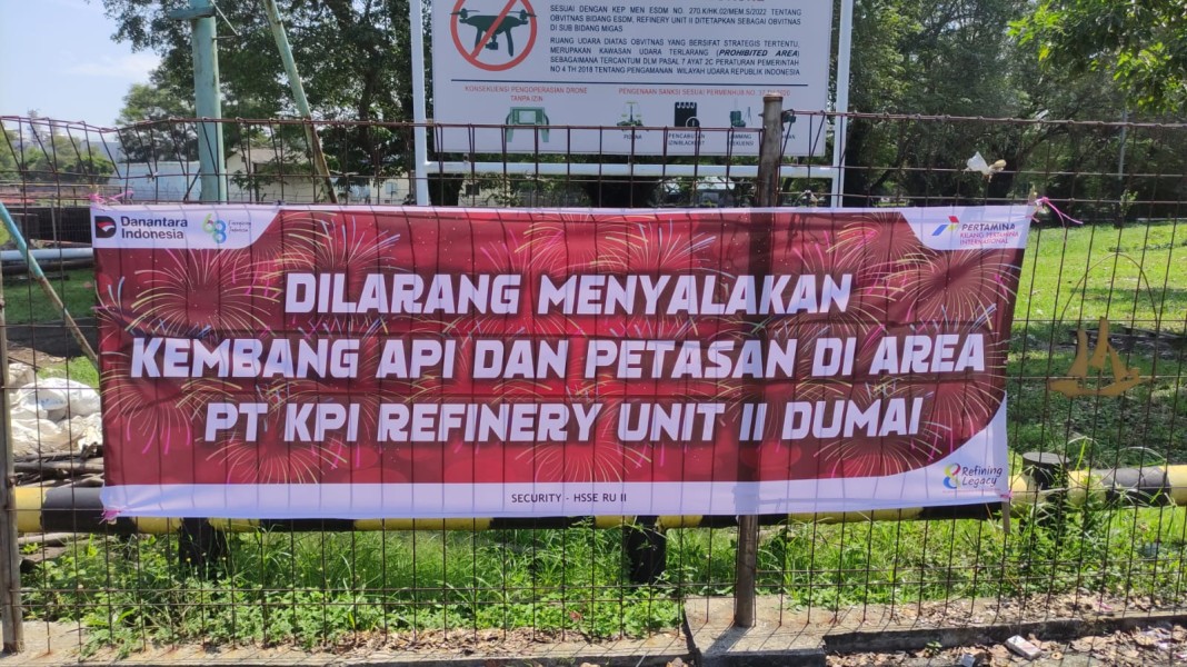 Jaga Keamanan Kilang, Pertamina Dumai Imbau Masyarakat Tak Main Petasan di Malam Tahun Baru