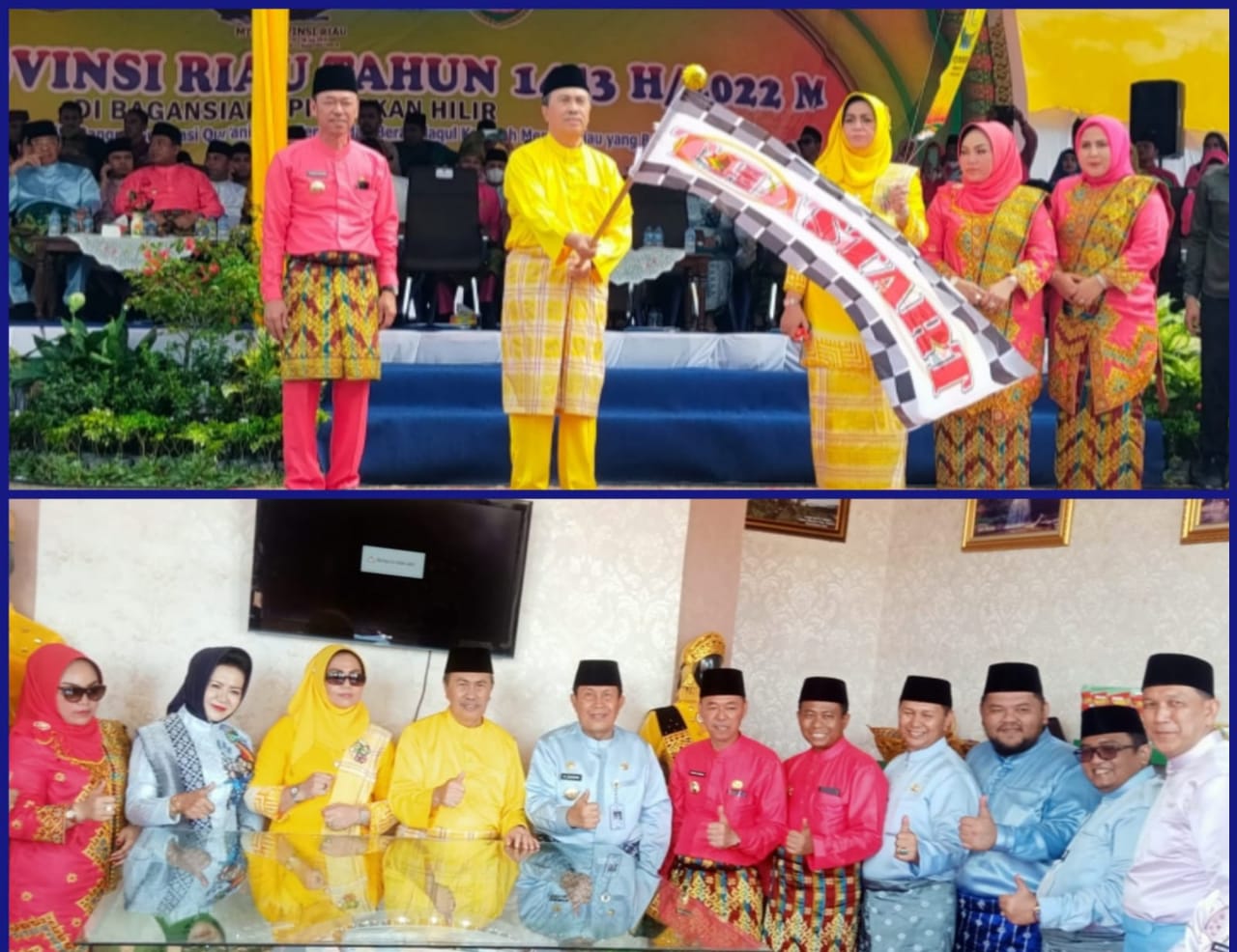 Pawai Ta'aruf  MTQ-40 Tingkat  Provinsi Riau 2022 di Hadiri Pemkab RoHul Penuh Semangat