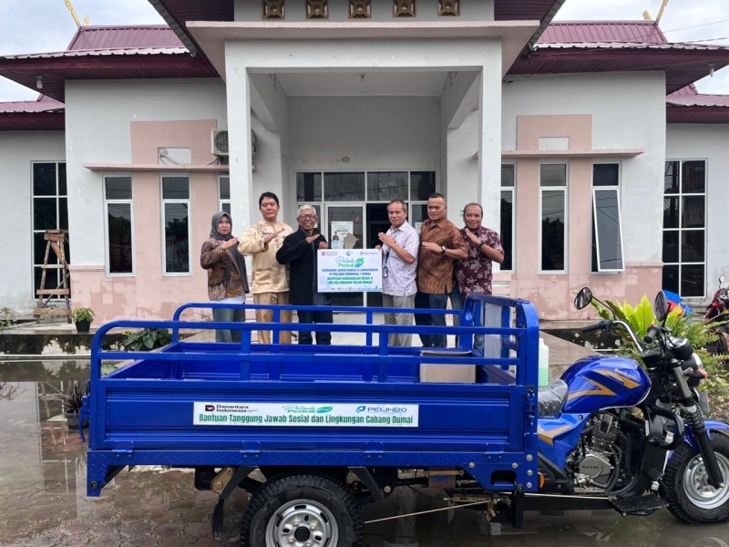 Kelurahan Teluk Binjai Terima Bantuan Motor Sampah dari Pelindo Regional 1 Dumai