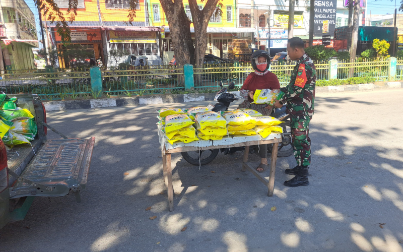 Dukung Ketahanan Pangan, Kodim Dumai dan Bulog Selenggarakan Gerakan Pangan Murah