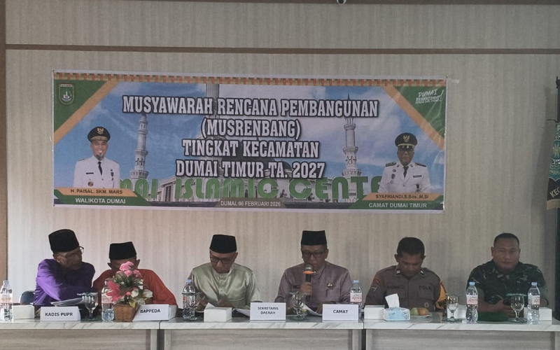 Musrenbang Kecamatan Dumai Timur 2026 Digelar, Serap Aspirasi Pembangunan Masyarakat