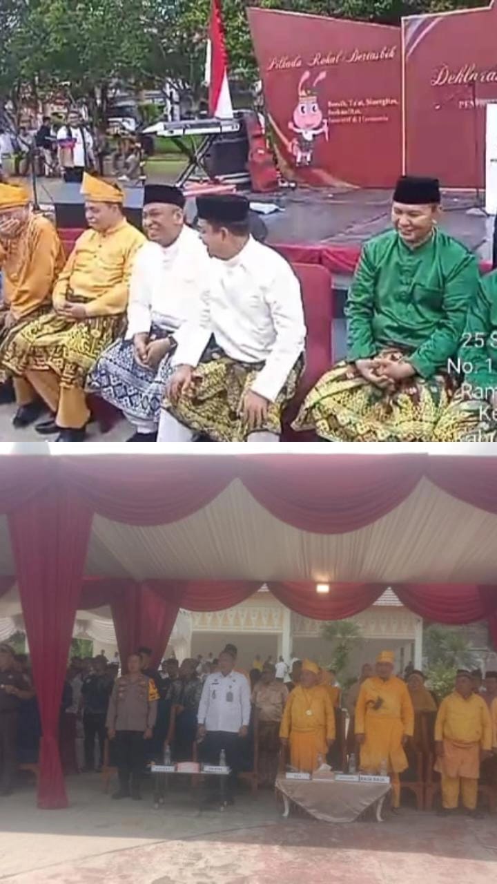 KPU Rohul Gelar Deklarasi Kampanye Pilkada Damai 2024 di Taman Kota Pasir Pengaraian