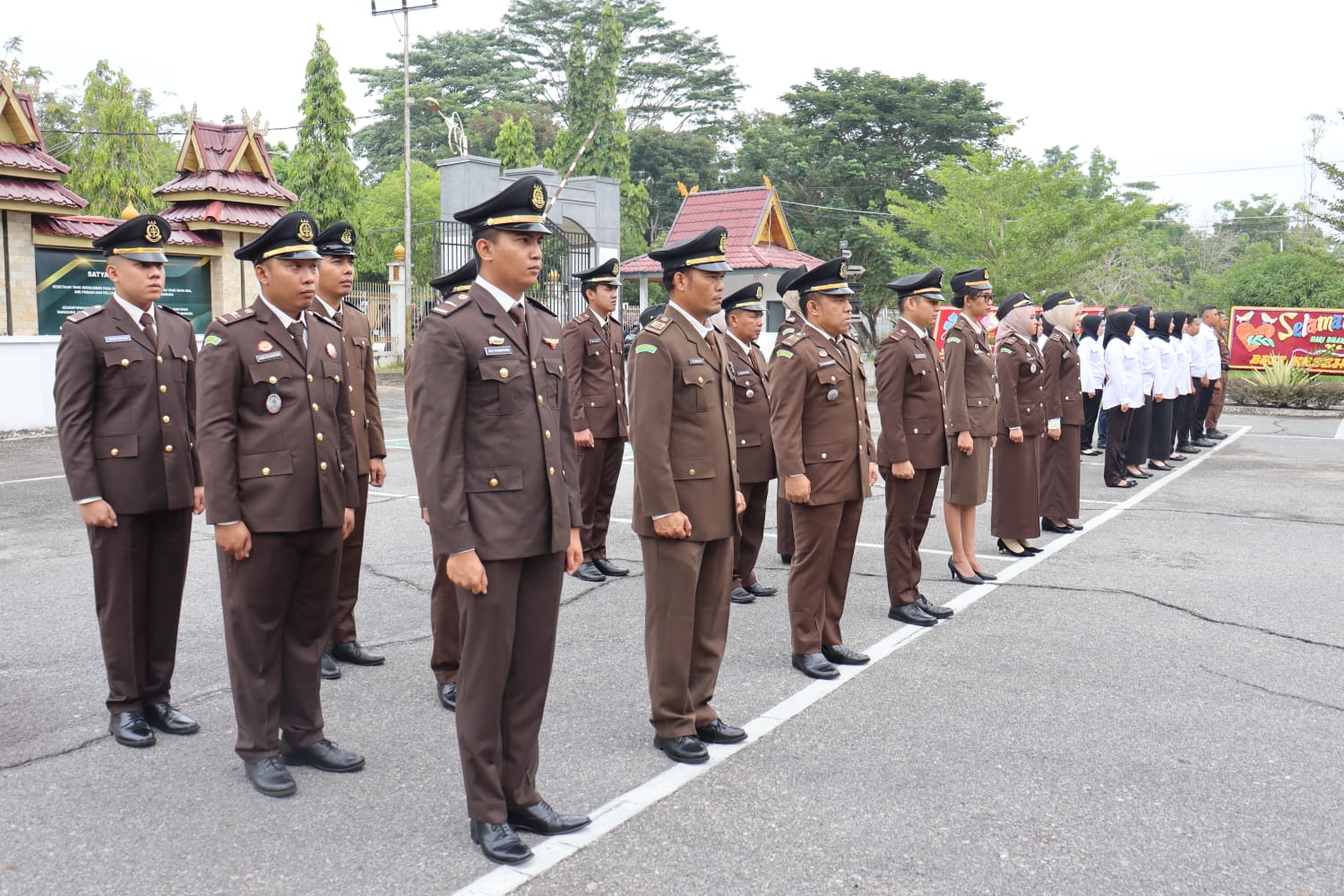 Kejari Rohul Upacara Memperingati HBA Ke 62 Tahun 2022