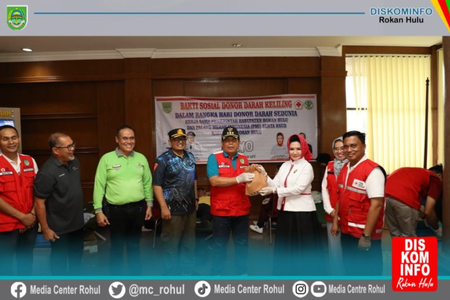 Momentum Peringatan Hari Donor Darah Sedunia, PMI Bekerja Sama dengan Pemkab Rohul Gelar Donor Darah