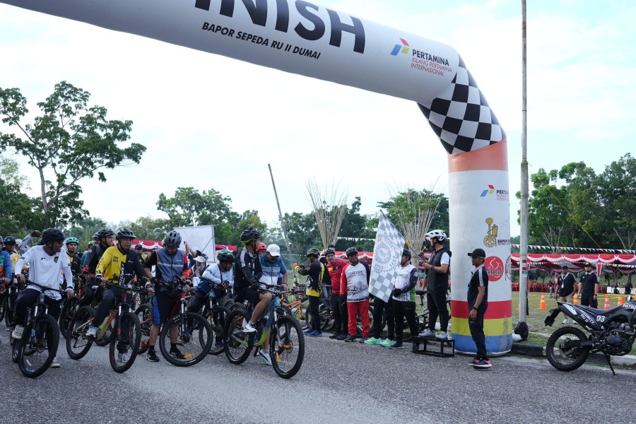 Sempena Hari Olahraga Nasional, Kilang Pertamina Dumai Gelar Fun Bike