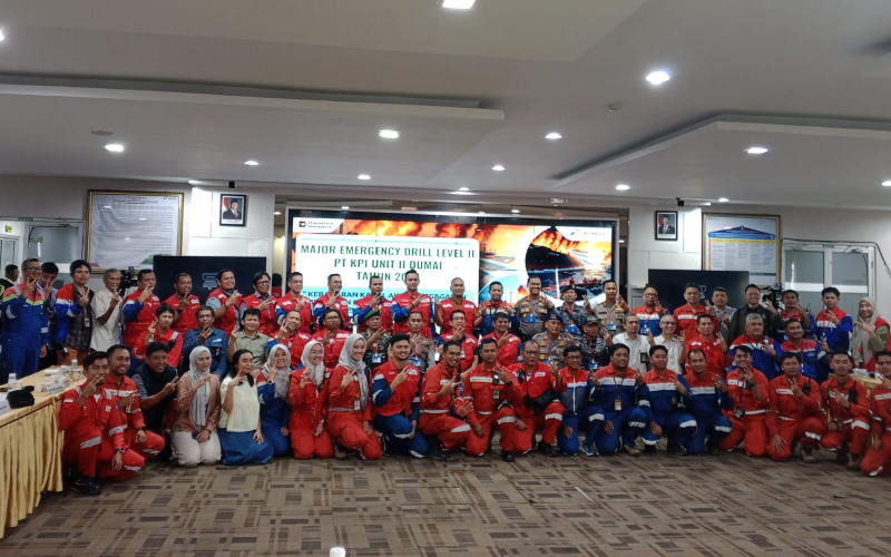 Dandim 0320 Dumai Apresiasi Simulasi Major Emergency Drill Level II PT KPI Unit Dumai