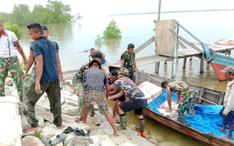 Tunjukkan Progres Positif, Jembatan Harapan Warga Sungai Sembilan Terus Dikebut TNI Kodim 0320 Dumai