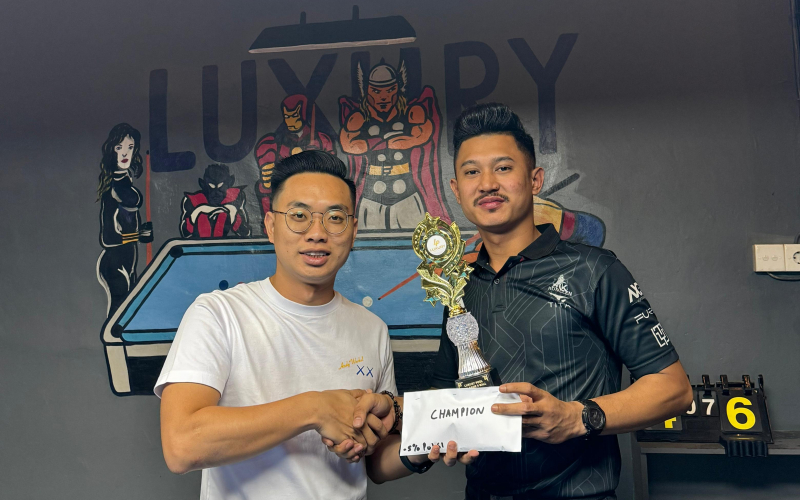 Turnamen Biliar 9 Ball Luxury Billiard Dumai Berlangsung Meriah, Aan Broto Jadi Juara