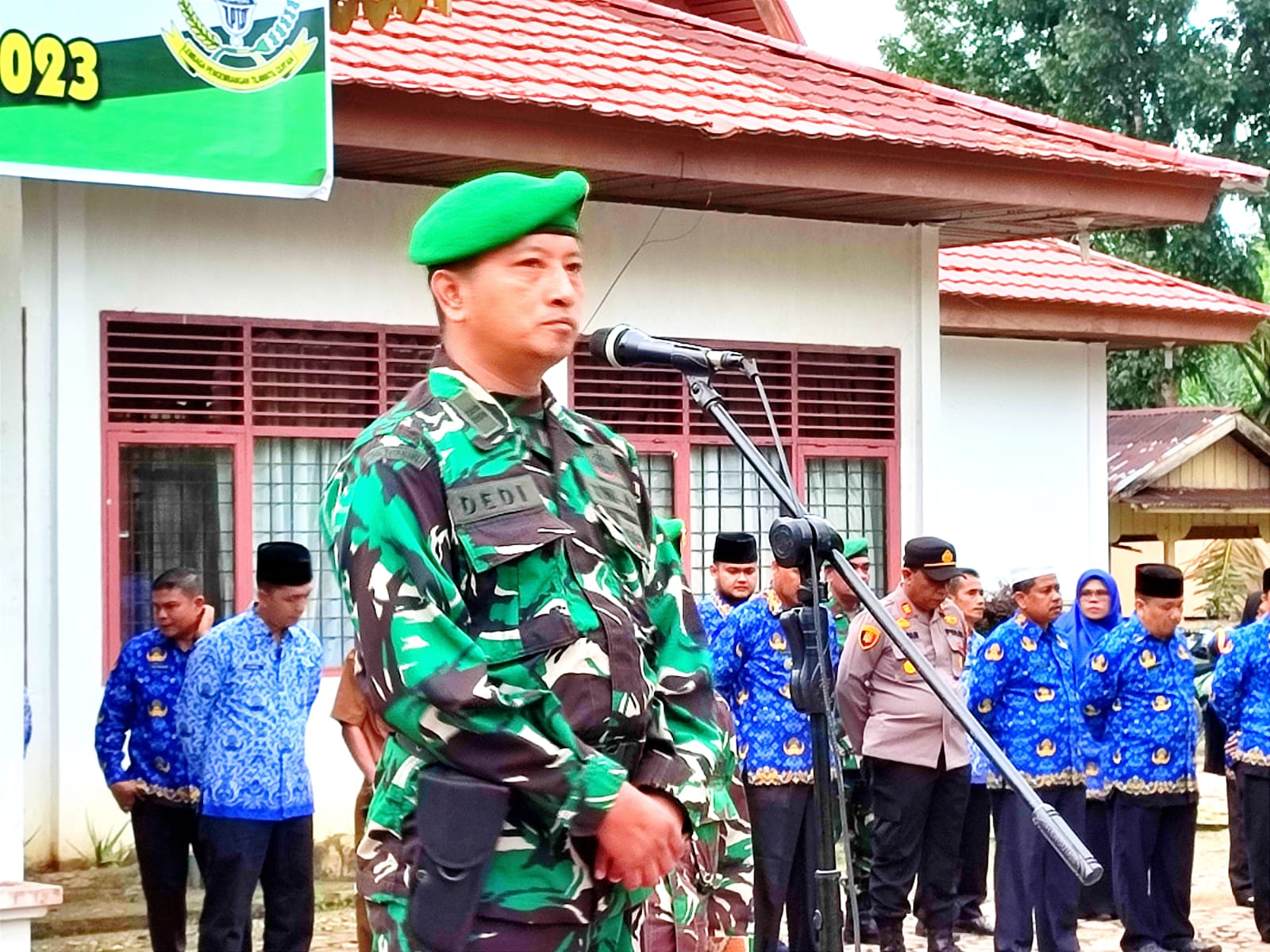 Pimpin Upacara Peringatan Hari Kesadaran Nasional, Danramil 02 Rambah : Pendaftaran Komcad di Buka