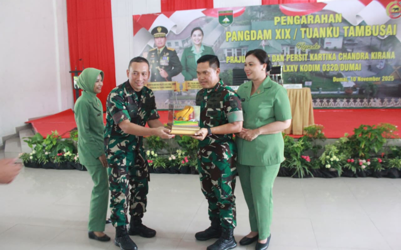 Pangdam XIX/Tuanku Tambusai Beri Pengarahan kepada Prajurit, PNS, dan Persit Kodim 0320 Dumai