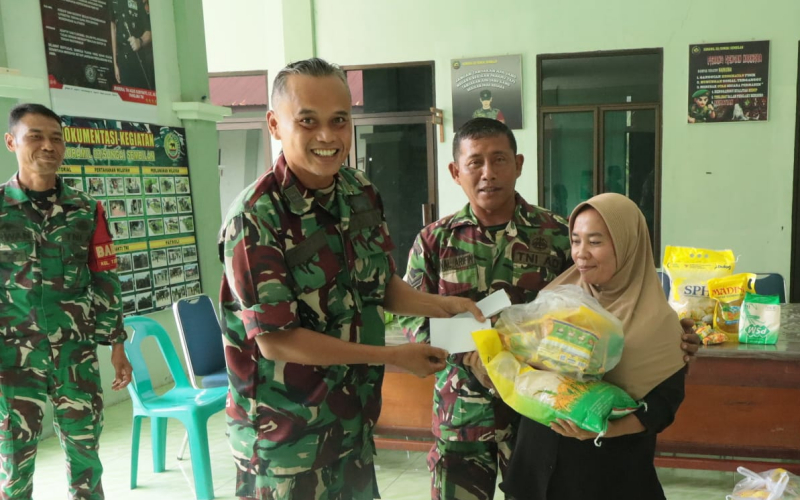 Kodim 0320 Dumai Hadir untuk Rakyat, 22 Warga Terima Santunan di Koramil 03