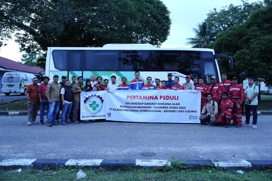 Gerak Cepat Kilang Pertamina Dumai, Segera Terjunkan Tim Relawan dan Bantuan Logistik ke Daerah Terdampak Banjir