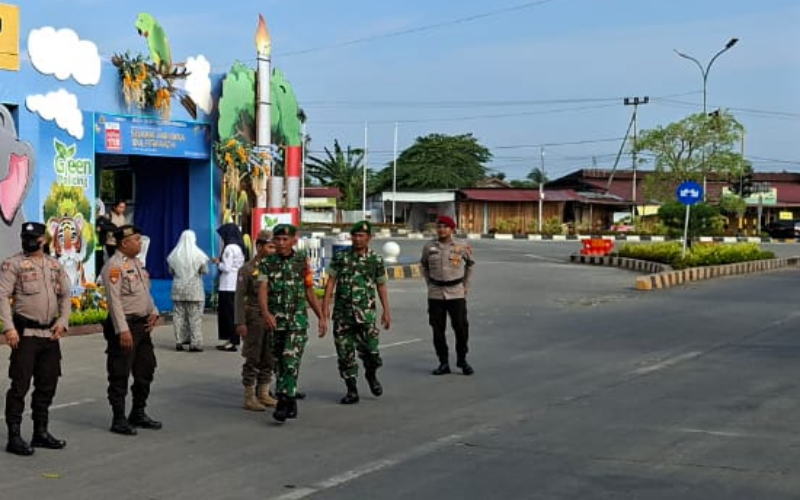 Kodim 0320 Dumai Laksanakan Pengamanan Pos Terpadu Posyan Islamic Center Jelang Idul Fitri 1447 H