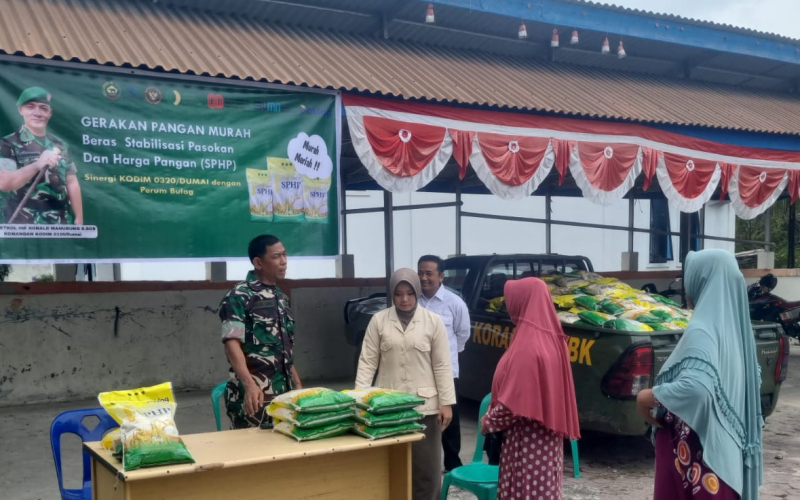 Sinergi Kodim Dumai dan Bulog: GPM di Bukit Kapur Ringankan Beban Warga
