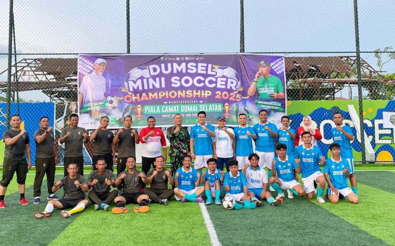Turnamen Mini Soccer Dumai Selatan 2025, Danramil 01 Tekankan Pentingnya Sportivitas dan Persaudaraan