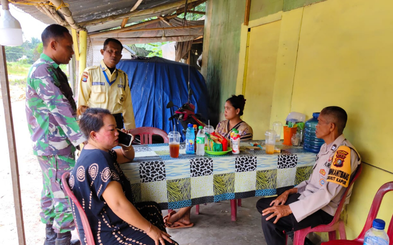 Amankan Aset Negara, Koramil 02 Bukit Kapur Patroli Jalur Pipa Minyak