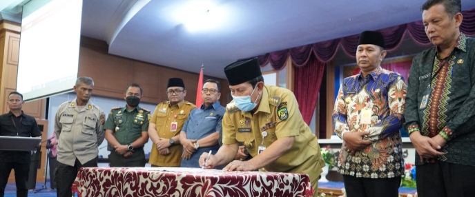Bupati Rokan Hulu Launching Aplikasi E-Sembako Plus dan E-STRONG