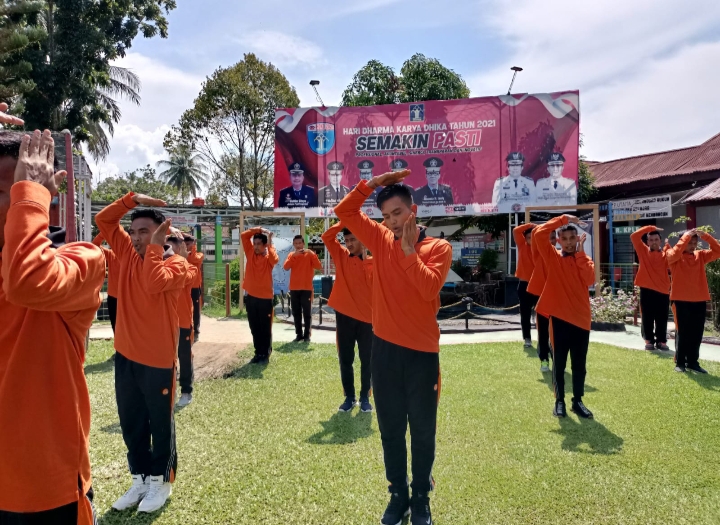 Tingkatkan Kedisiplinan Dan Cinta Tanah Air, Lapas Pasir Pengaraian Rutin Adakan Pembinaan Pramuka Bagi WBP