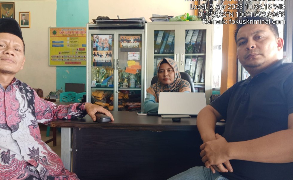 Klarifikasi Kepsek SMP Islam Al-Muflihun Rohul Terkait Luka Lebam Salah Seorang Santri