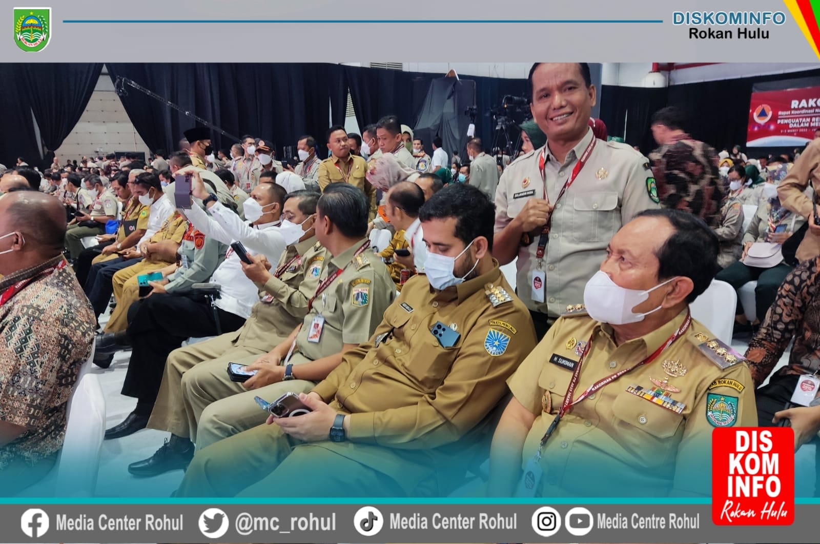 Bupati Rohul H Sukiman Ikuti Rakornas Penanggulangan Bencana Tahun 2023