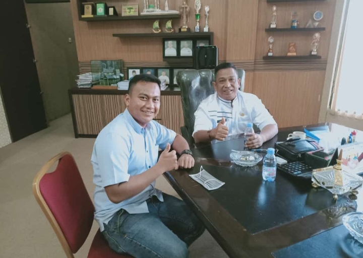 Kadis PUPR Rohul Anton ST. MM Sambut Kedatangan Ketua Hima RTB Kecamatan Rambah