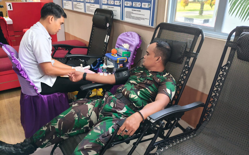 Letkol Arm Herman Santoso: Donor Darah Wujud Nyata Kepedulian TNI untuk Rakyat