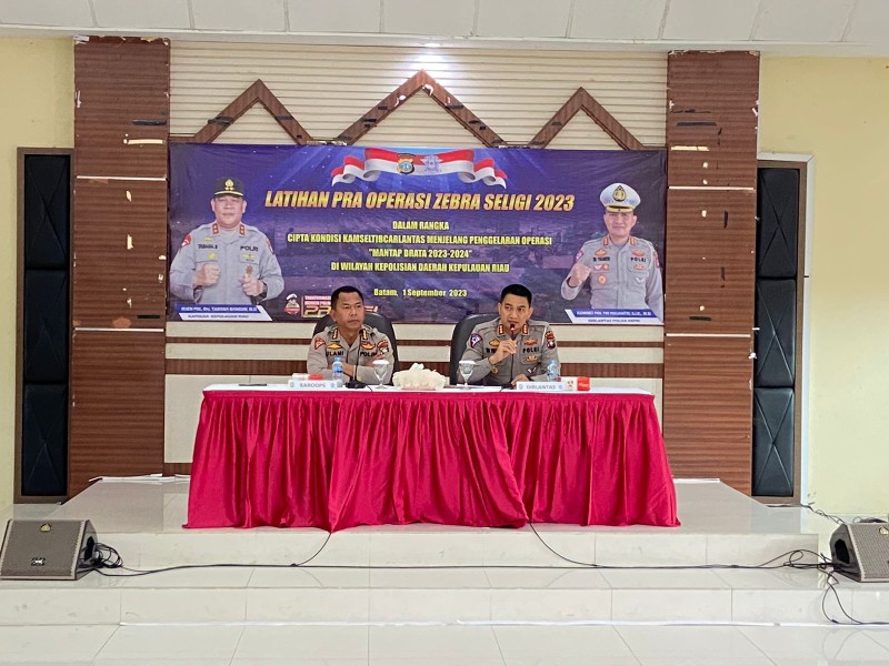 Ditlantas Polda Kepri Gelar Latpraops Zebra Seligi 2023