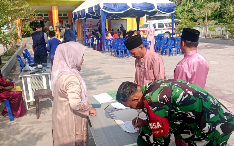 Sinergi TNI dan Tenaga Kesehatan, Germas Tingkatkan Kesadaran Hidup Sehat Warga