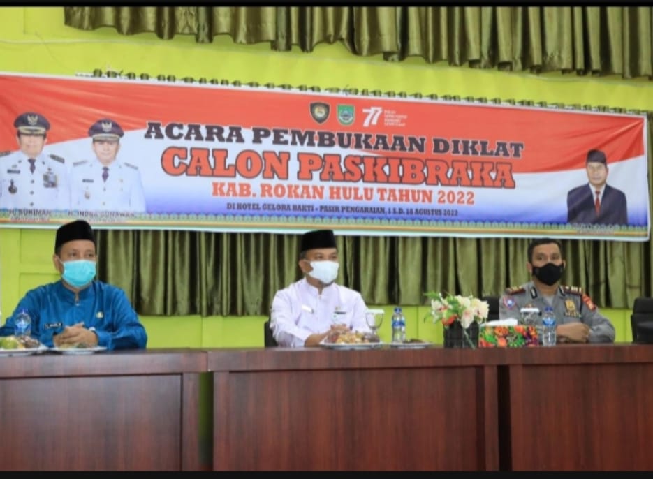 Setda Rohul Resmi Buka Pelatihan Diklat Paskibraka