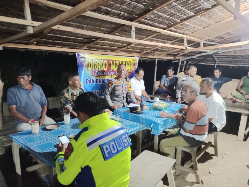 Dipimpin Plh Kapolsek Kabun, Disko MalamTerkoneksi Dengan Tugas Bhabinkantibmas Dan Polisi RW