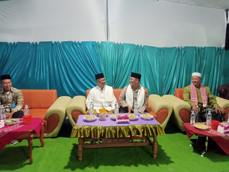 Dihadiri Sekitar 500 Peserta, Kapolres Rohul Pastikan Giat Halal Bihalal Dan Doa Bersama Mujahadah Nishfussanah Ke 33