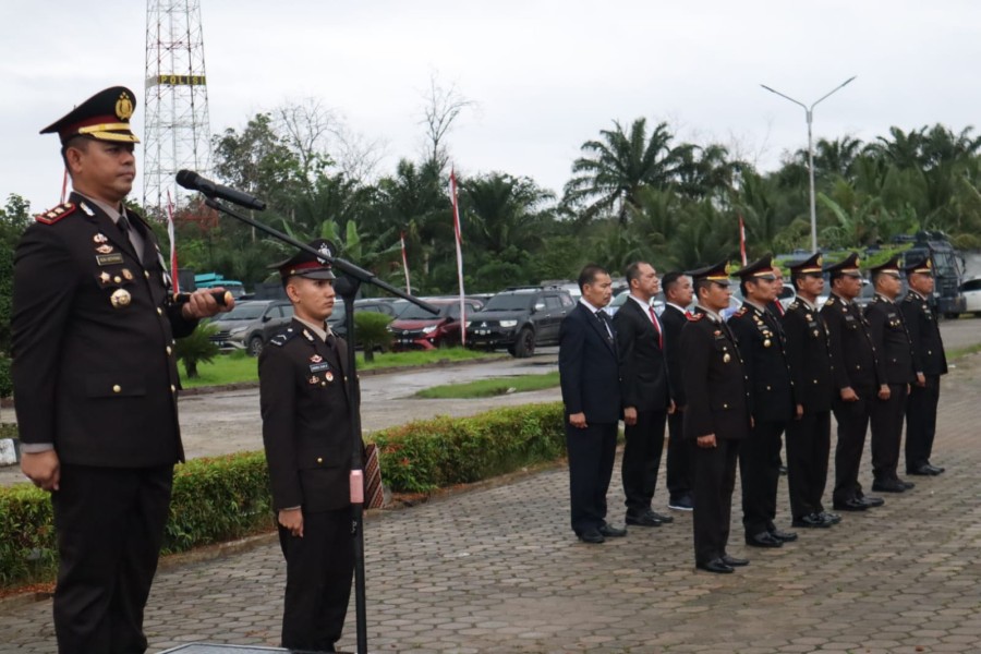 Upacara Peringatan HUT Kemerdekaan RI Ke 78 Kapolres Rohul AKBP Budi Setiyono, Jadi Inspektur