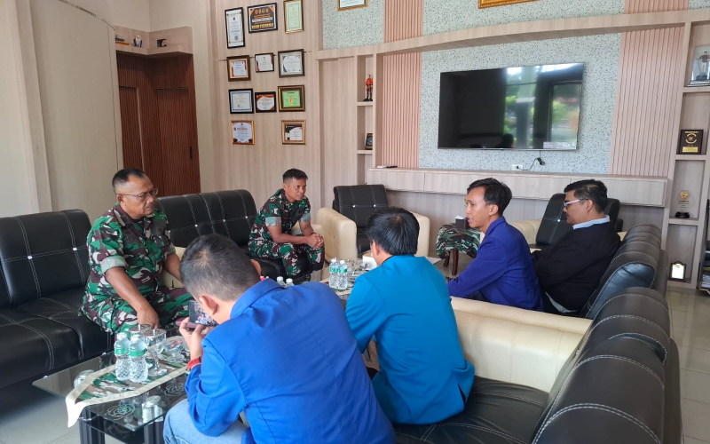 Silaturahmi PC PMII Kota Dumai ke Kodim 0320, Dandim Tekankan Sinergi TNI–Mahasiswa