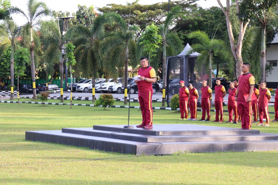 Olah Raga Bersama Menyambut HUT Lalu Lintas Bhayangkara Ke-68 Tahun 2023