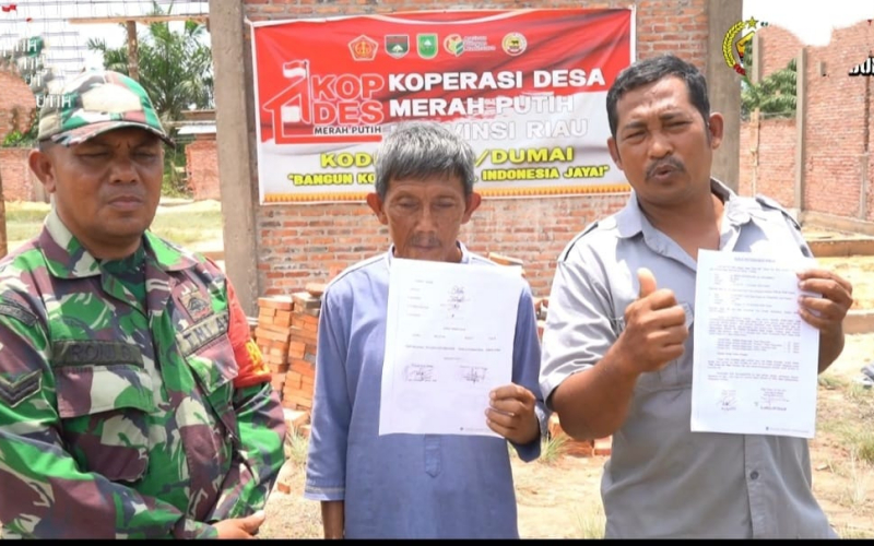 H. Abdul Murhalib Hibahkan Tanah untuk KDKMP, Dandim Dumai Apresiasi Kepedulian Warga