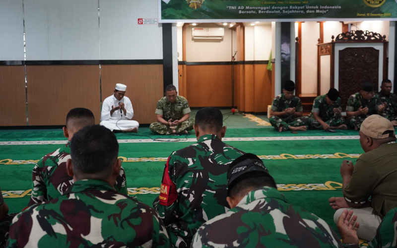 Kodim 0320 Dumai Gelar Doa Bersama Peringati Hari Juang TNI AD ke-80