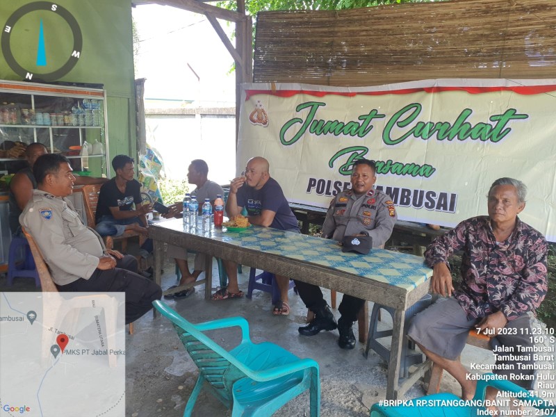 Terima Keluhan Masyarakat Soal Narkoba Pada Program Jum'at Curhat, Polsek Tambusai Akan Lakukan Penyelidikan