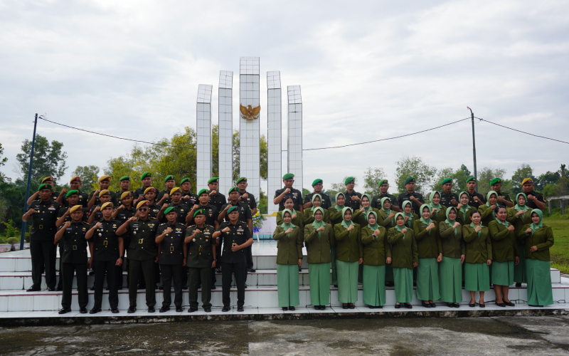 Momentum Hari Juang TNI AD, Kodim Dumai Lakukan Upacara Ziarah Rombongan