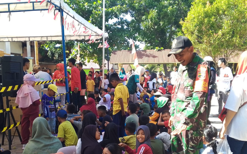 Antusias Warga Meriahkan Jalan Sehat HUT RI ke-80, Babinsa Tekankan Persatuan dan Kebersamaan