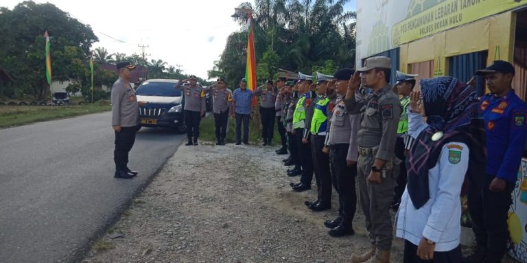 Kapolres RoHul Cek Arus.Mudik Lebaran Pospam Kabun Di Perbatasan Rohul