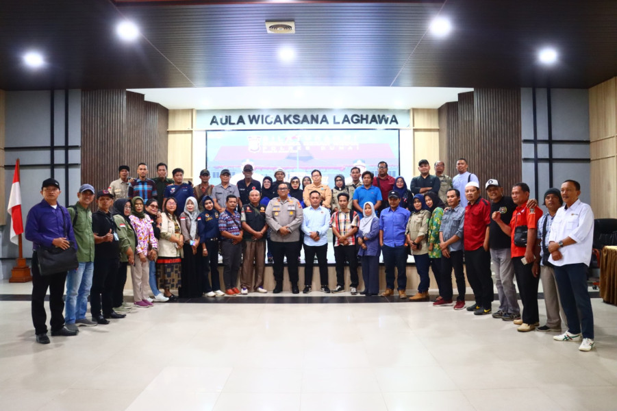 Kapolres Dumai Gelar Silaturahmi Bersama Lintas Organisasi Pers Lainnya di Aula Wicaksana Lagahawa