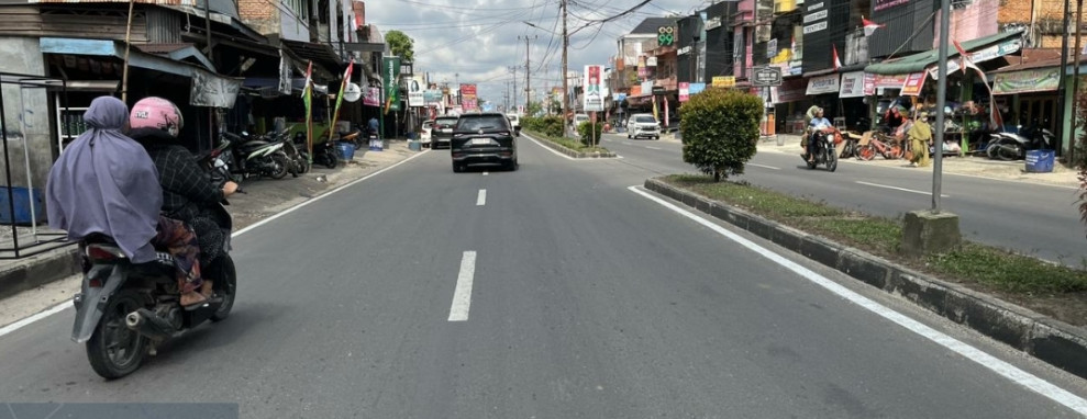 Perbaikan Jalan Jenderal Sudirman Ujung Batu Telah Usai Dikerjakan