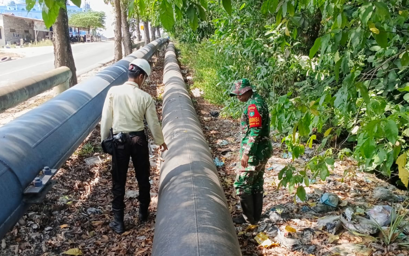 Koramil 01 Dumai Bersama SKK Migas dan PHR Lakukan Patroli dan Sosialisasi Jalur Pipa