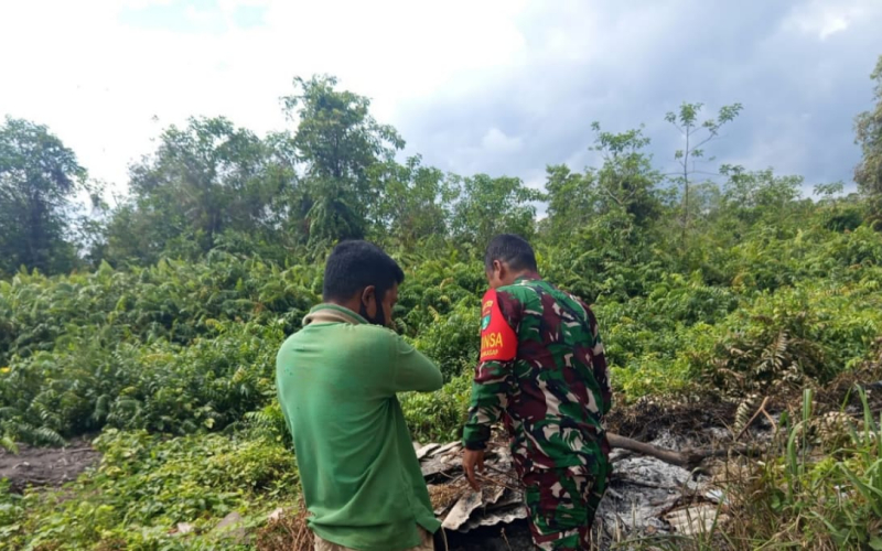 Babinsa Buluh Kasap Gencarkan Patroli Karhutla dan Dampingi Petani Cabai di Dumai Barat
