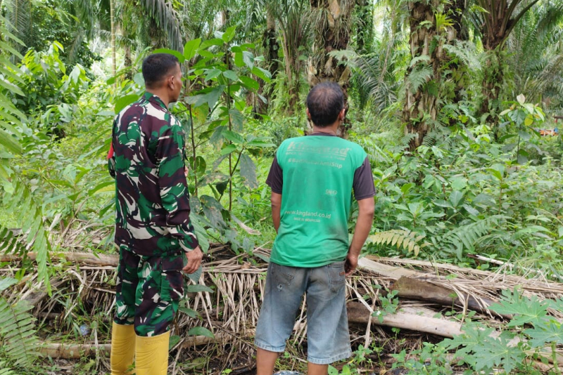 Cegah Karhutla, Babinsa Batu Teritip Gelar Patroli dan Sosialisasi di Sungai Sembilan