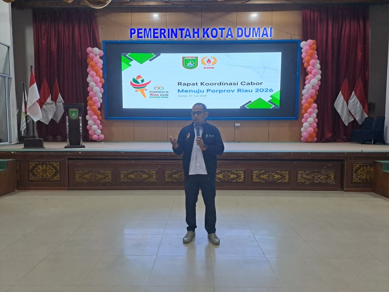 Agustiawan Buka Rapat Koordinasi Cabor, Komitmen KONI Memajukan Olahraga Dumai