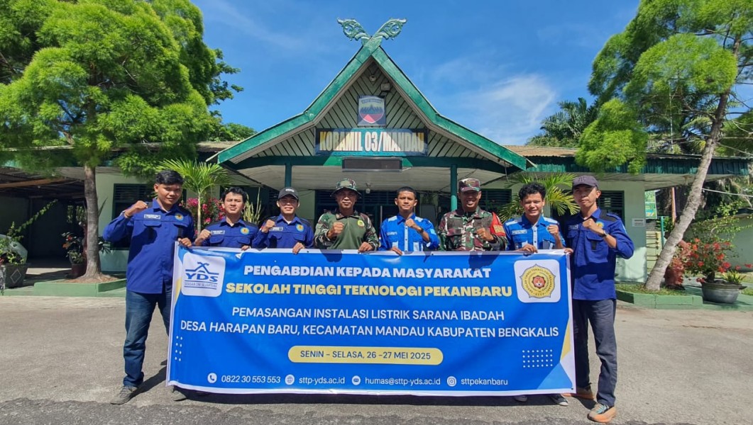 Kodim 0303/Bengkalis dan STT Pekanbaru Sinergi Hadirkan Instalasi Listrik Gratis di Mandau