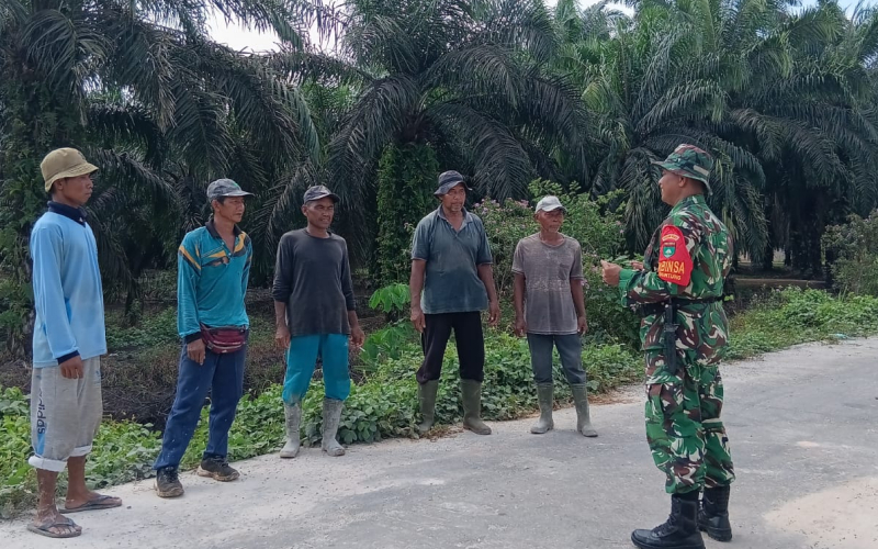 Babinsa Guntung Intensifkan Patroli Karhutla, Dandim 0320 Dumai: Pencegahan Harus Dilakukan Bersama
