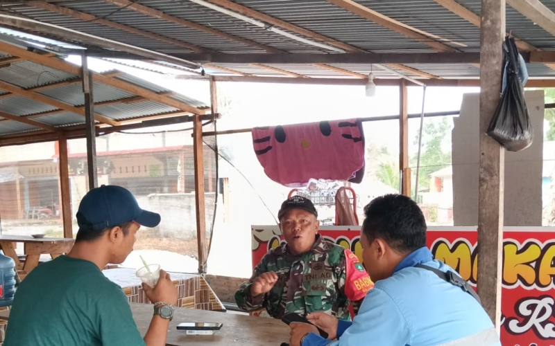 Antisipasi Kebakaran Lahan, Babinsa Bagan Besar Turun Langsung ke Wilayah Rawan